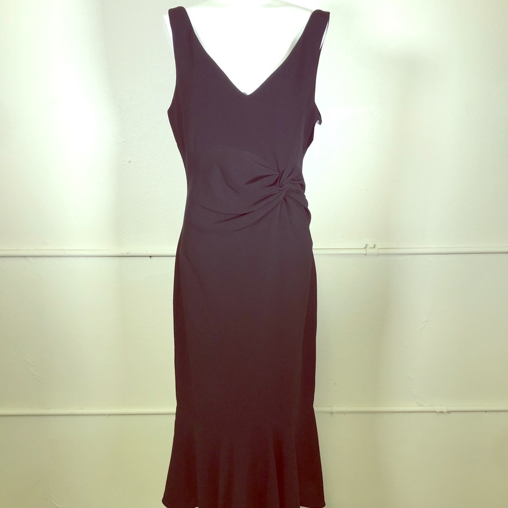 Cinq a Sept Adira Twist Detail Fluted Midi Dress